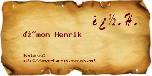 Ámon Henrik névjegykártya