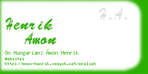 henrik amon business card